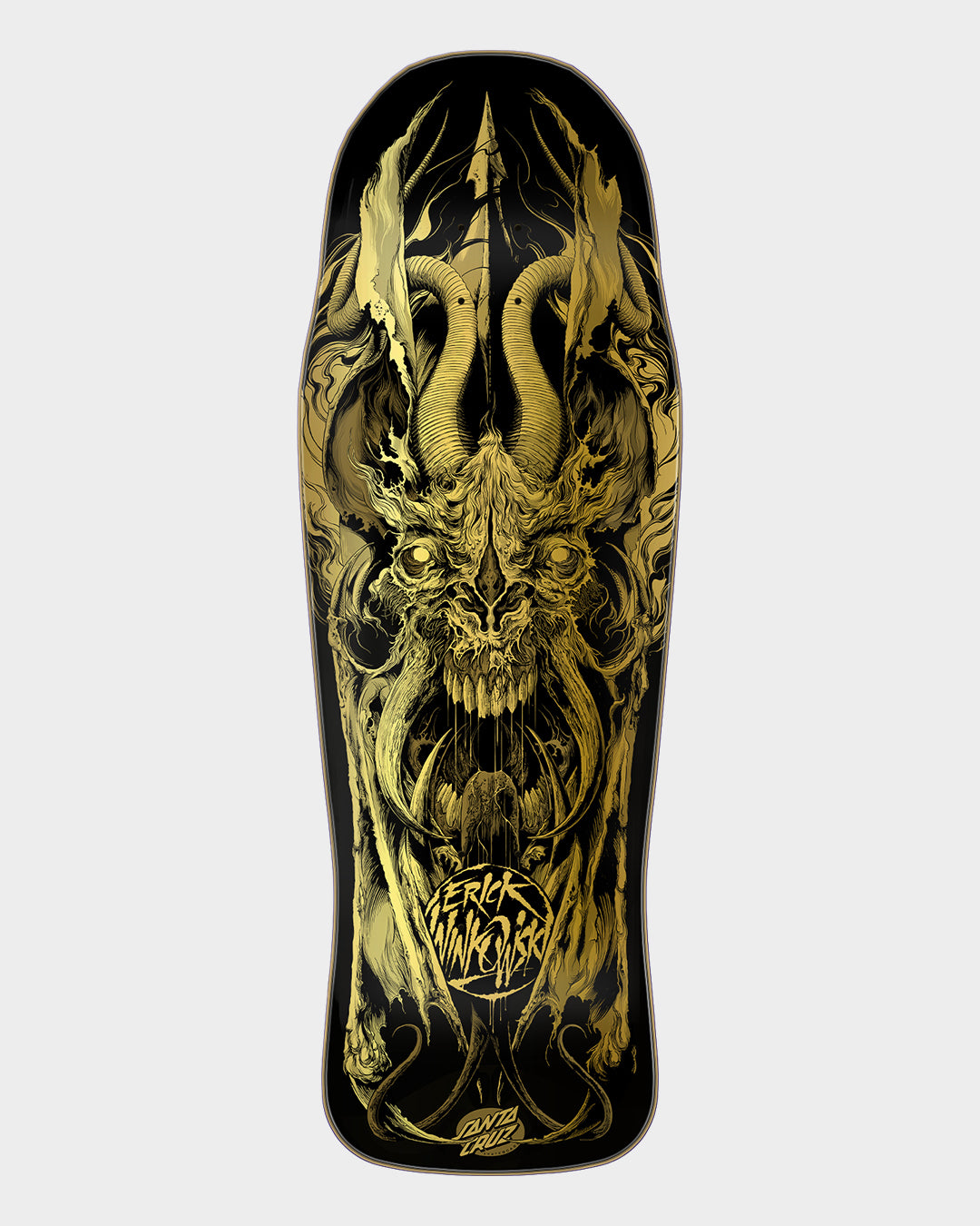 10.34in X 30.54in Winkowski Primeval Gold Pro Shaped Santa Cruz Decks Misc
