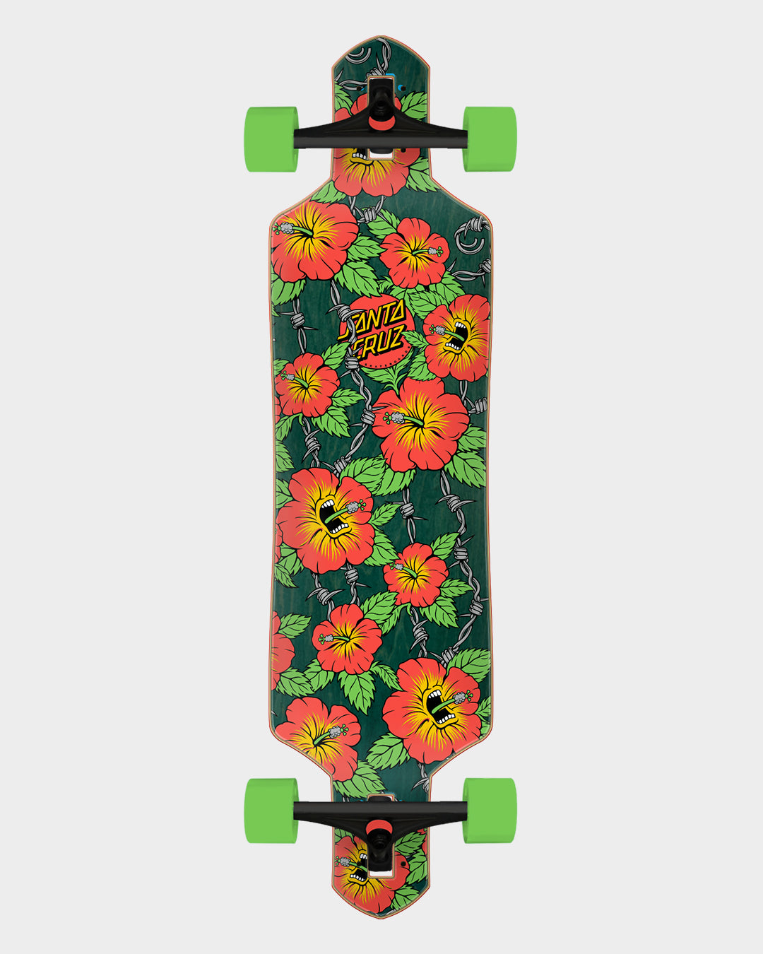 9.0in X 36in Screaming Hibiscus Drop Thru Cruiser Santa Cruz Misc