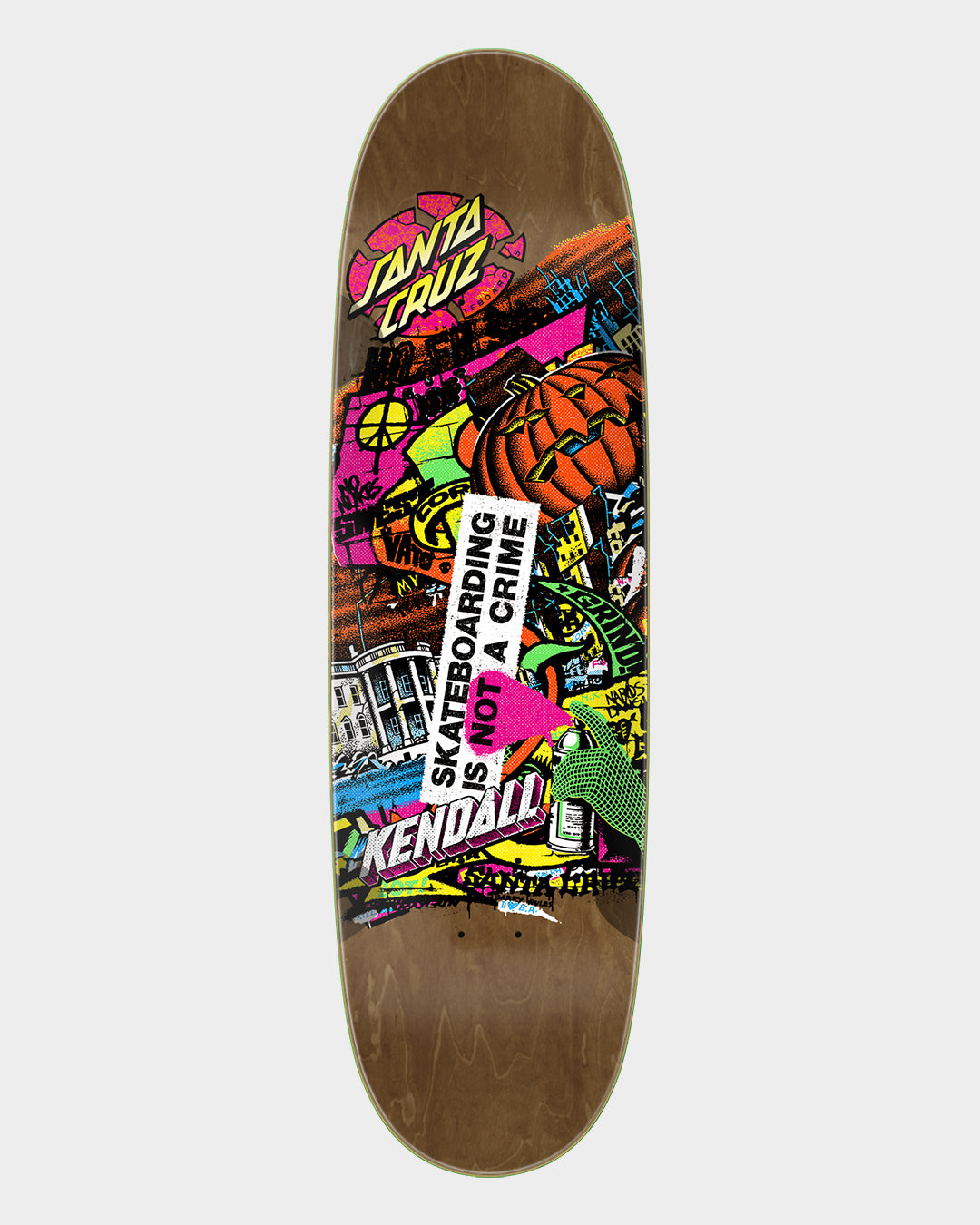 9.00in Kendall Street Art Collage Santa Cruz Egg VX Skateboard Deck