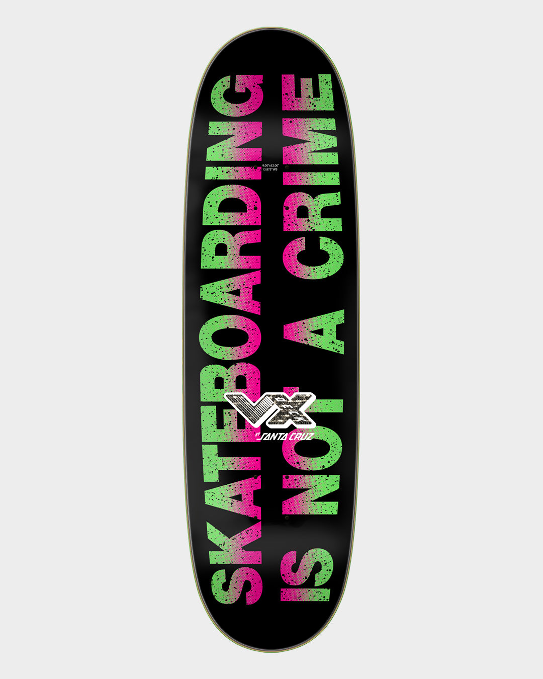 9.00in Kendall Street Art Collage Santa Cruz Egg VX Skateboard Deck