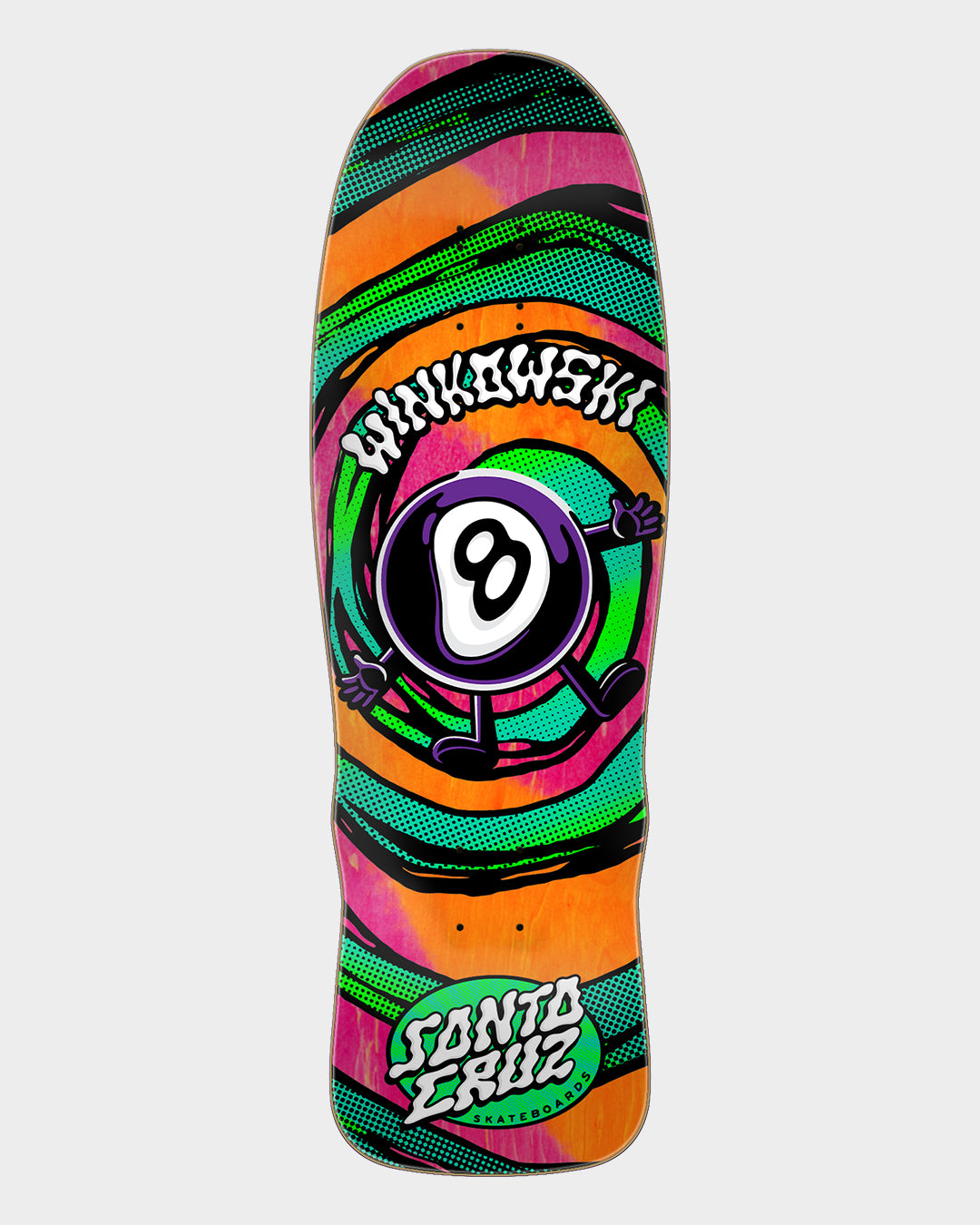 9.5in Winkowski Vertigo Medium Santa Cruz Shaped Skateboard Deck