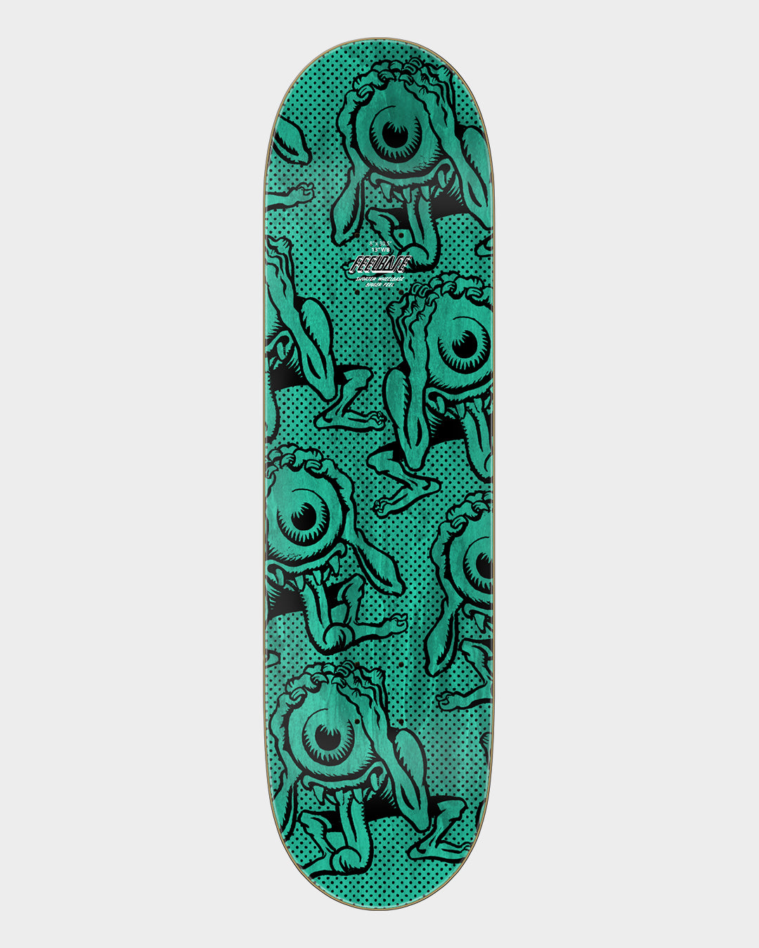 8.00in Eyegore Prismatic Santa Cruz FeelBase Skateboard Deck
