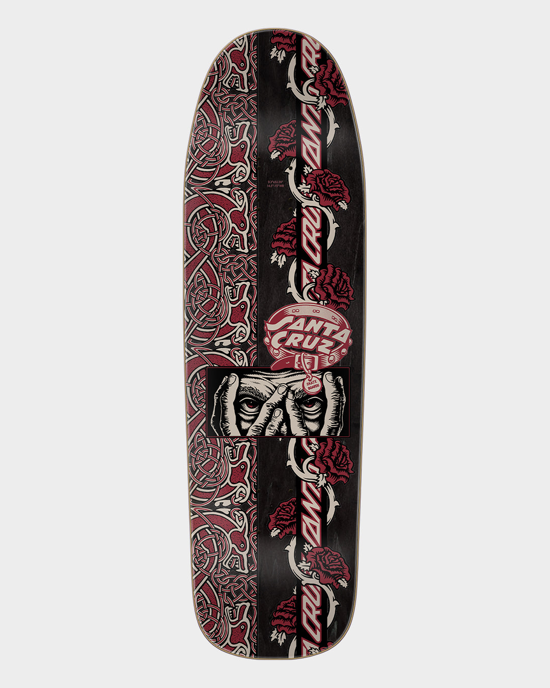 9.30in Dressen Evo Shaped Santa Cruz Skateboard Deck