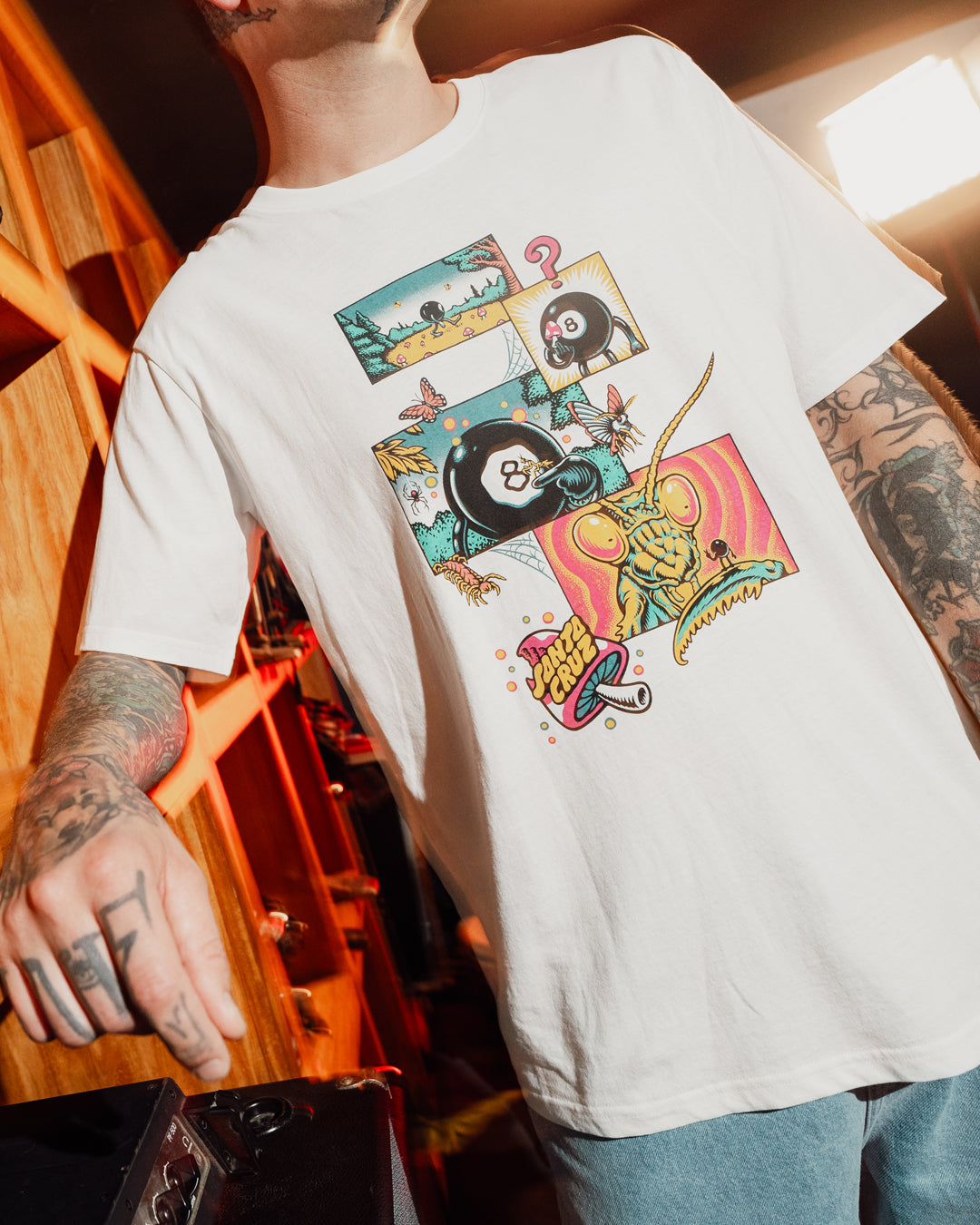 Winkowski 8ballr Comic Men's T-shirt White
