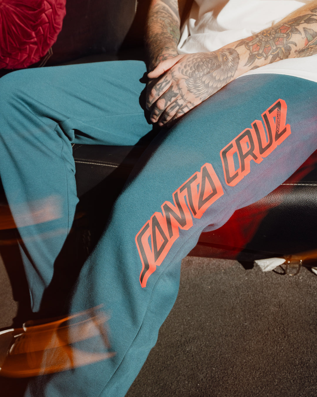 Classic Strip Men's Track Pants Teal