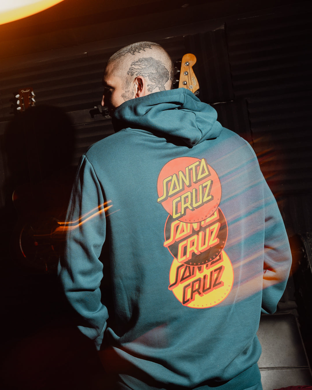 Descended Dots Men's Pullover Hoodie Teal