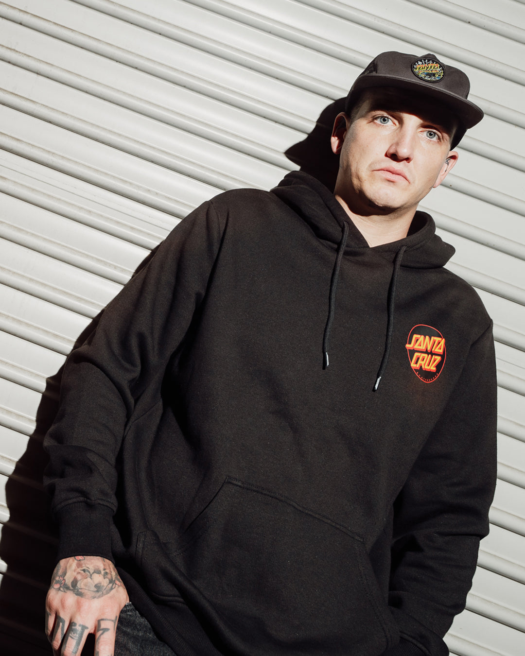 Descended Dots Men's Pullover Hoodie Black