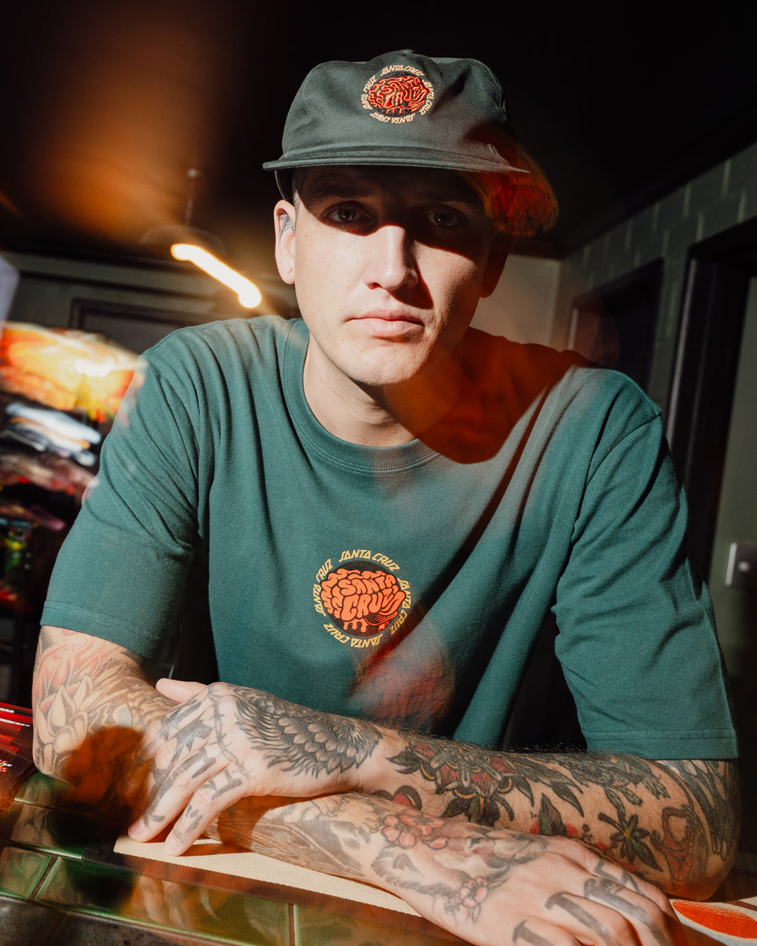 Skate Brain Men's T-shirt Green