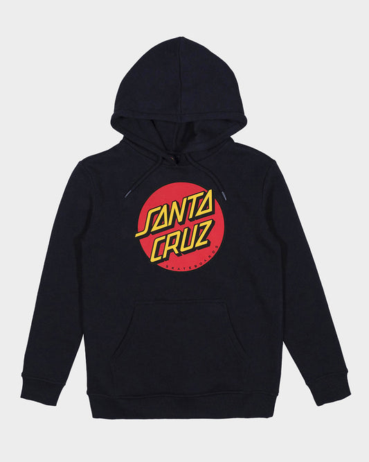 Classic Dot Front Boys Pullover Hoodie Black