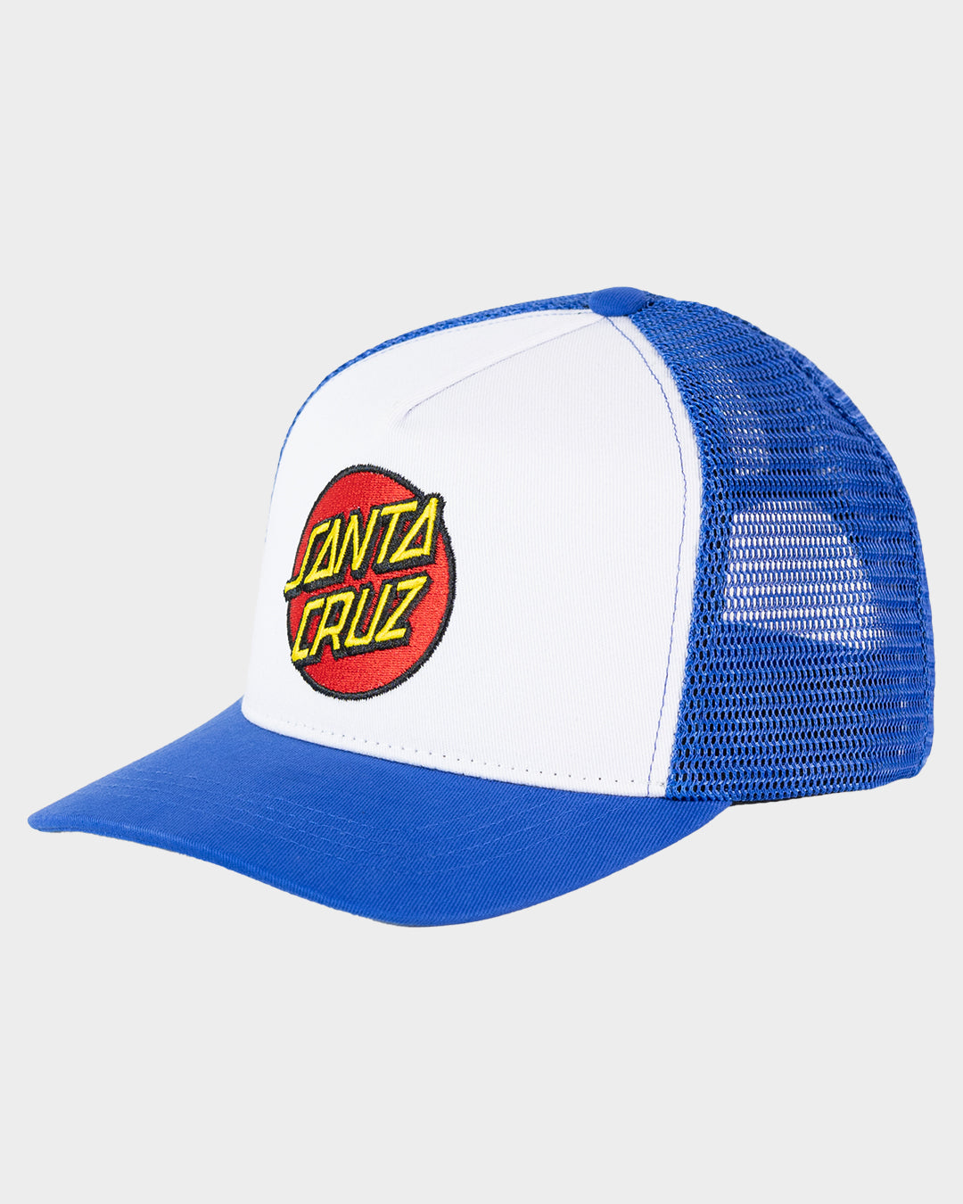 Classic Dot Santa Cruz Boys Trucker Hat Cobalt