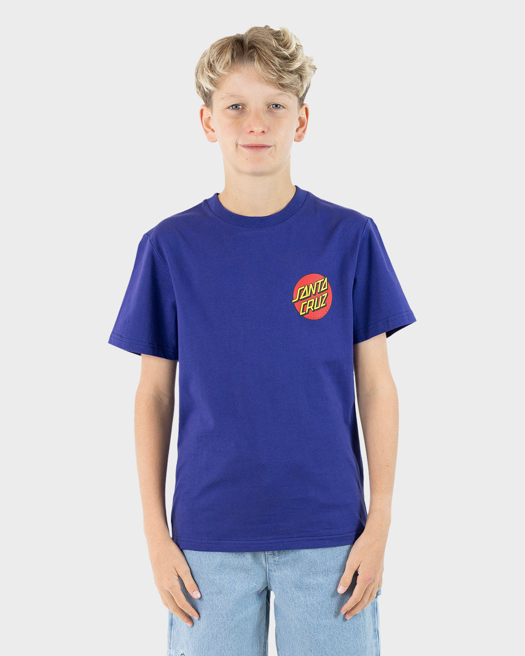 Classic Dot Chest Boys T-Shirt Dark Blue