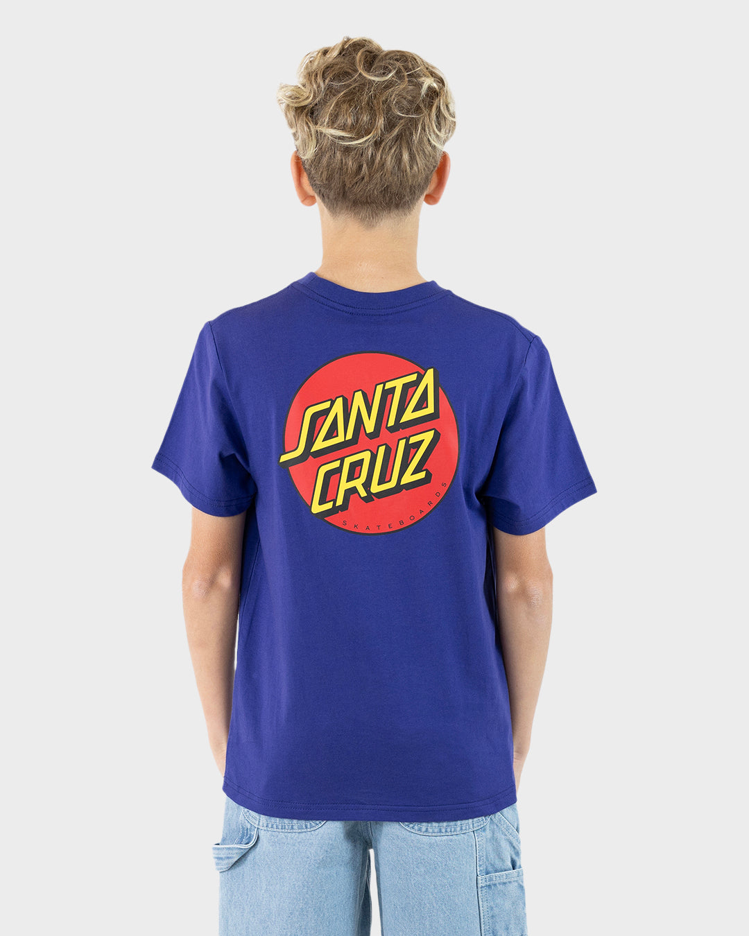 Classic Dot Chest Boys T-Shirt Dark Blue