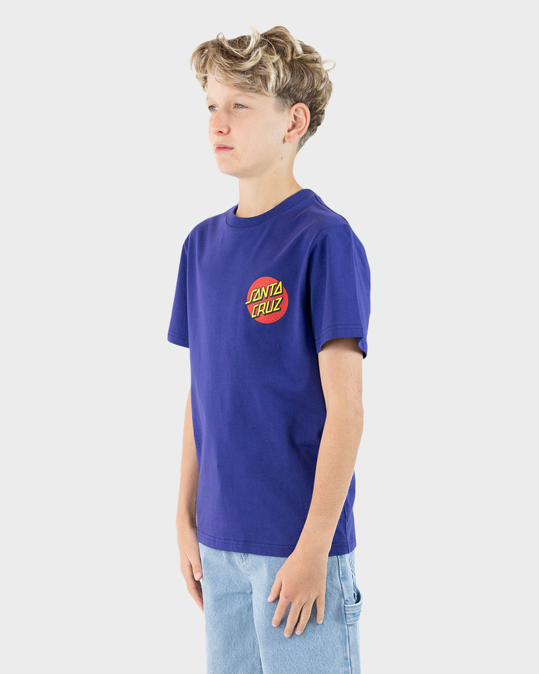 Classic Dot Chest Boys T-Shirt Dark Blue