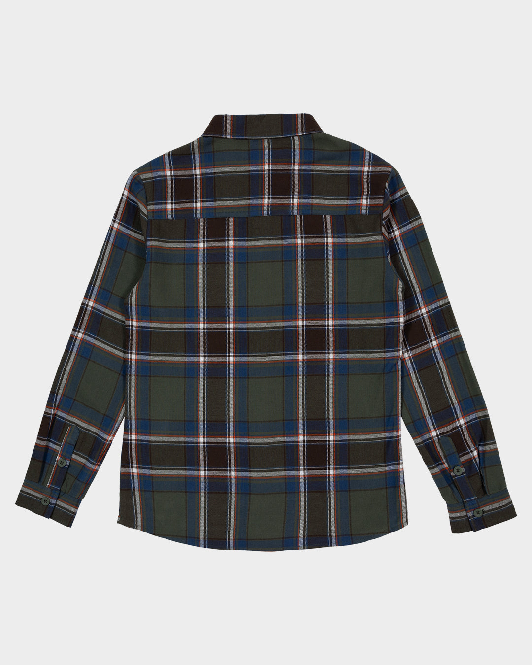 Shred Boys Long Sleeve Button Up Shirt Moss