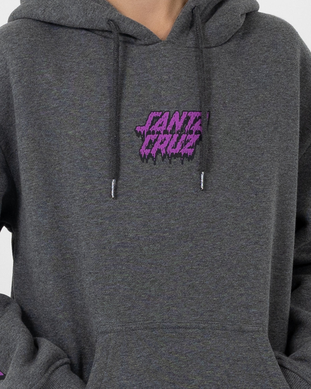 SC Decaying Hand Boys Oversize Pullover Hoodie Dark Grey Marle