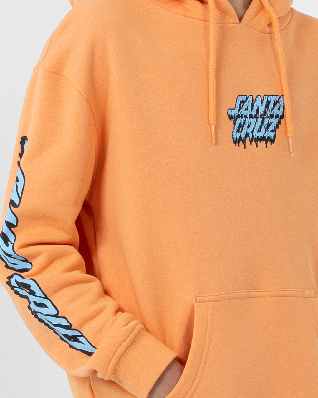 SC Decaying Hand Boys Oversize Pullover Hoodie Orange