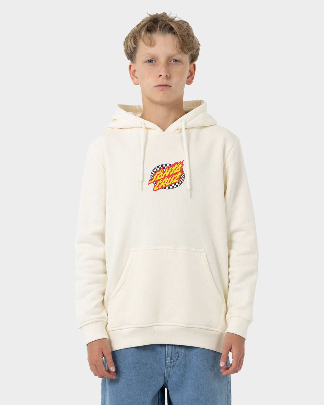 Goal Flame Boys Pullover Hoodie Cream