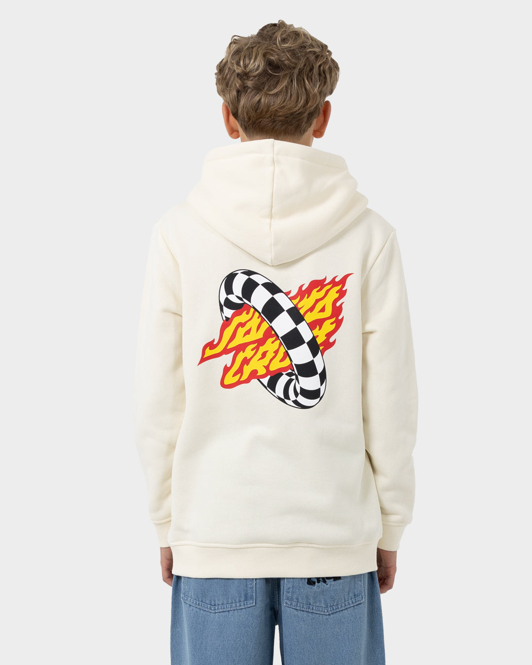 Goal Flame Boys Pullover Hoodie Cream