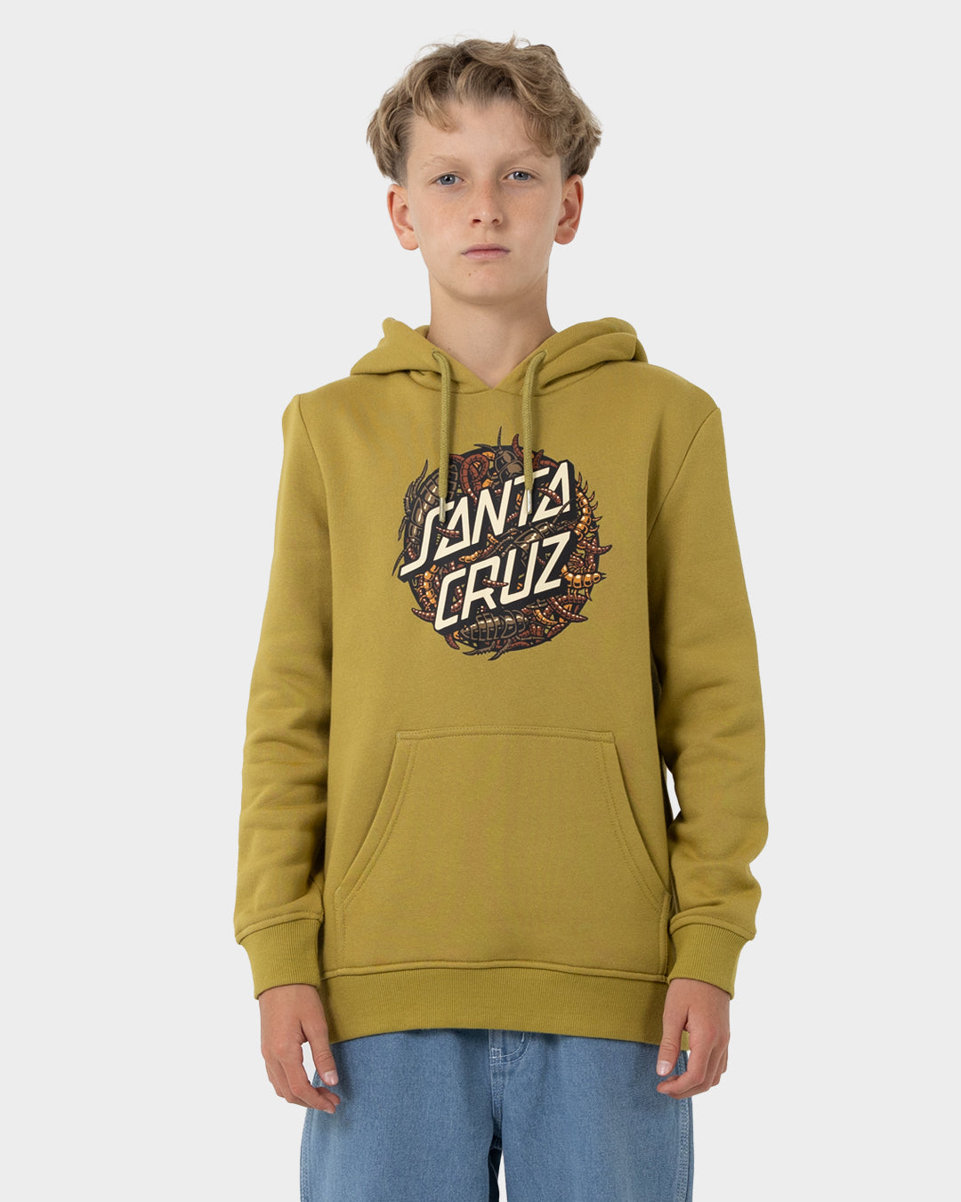 Bug Dot Boys Pullover Hoodie Moss