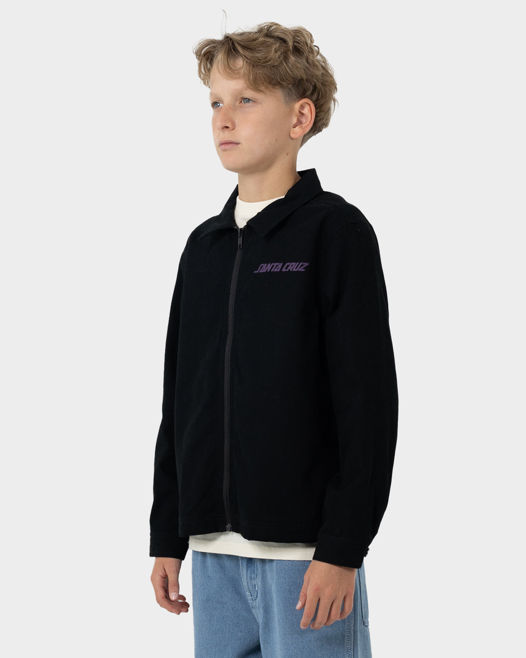 Yelling Hand Strip Boys Jacket Black