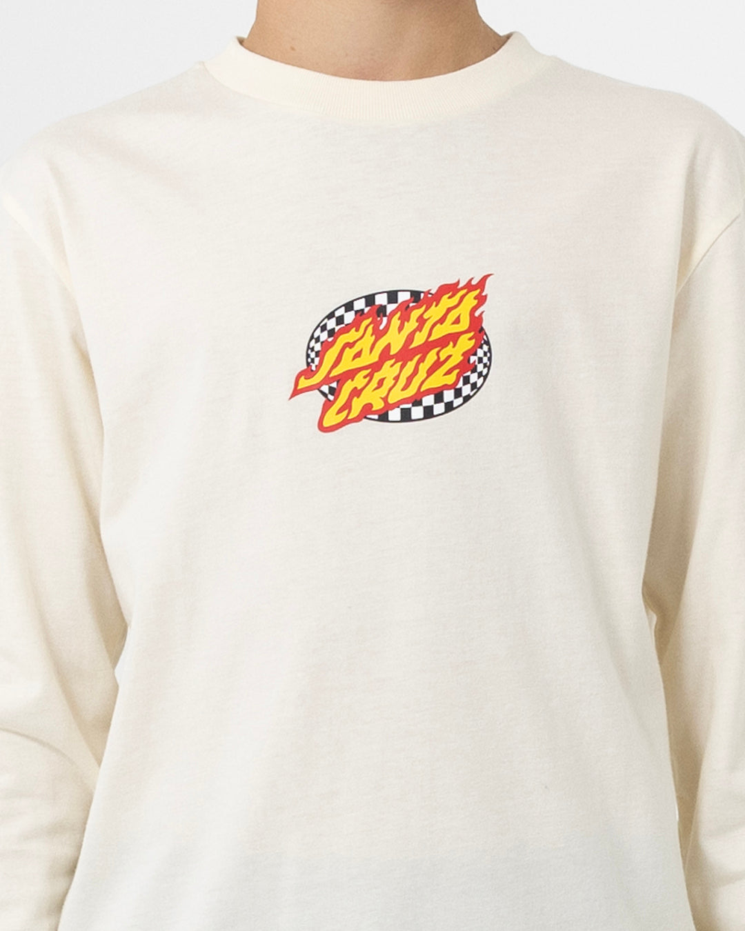 Goal Flame Boys Long Sleeve T-shirt Cream