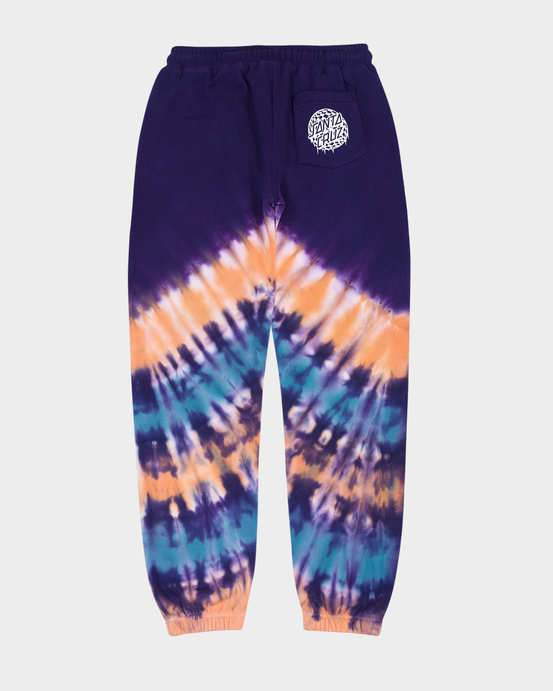 Check Waste Dot Boys Track Pants Dark Blue Tie Dye