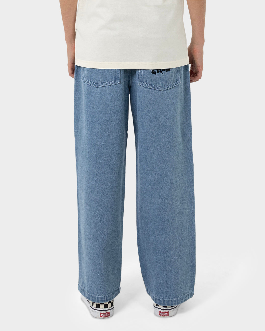 Yelling Stack Boys Baggy Jeans Mid Blue Denim