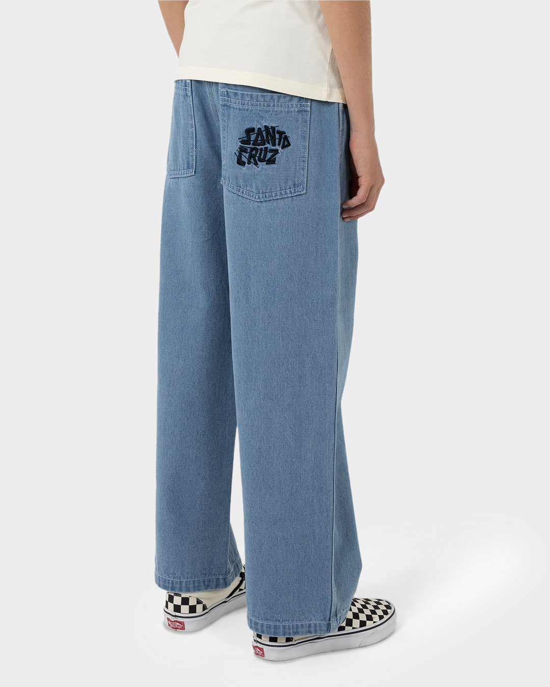Yelling Stack Boys Baggy Jeans Mid Blue Denim