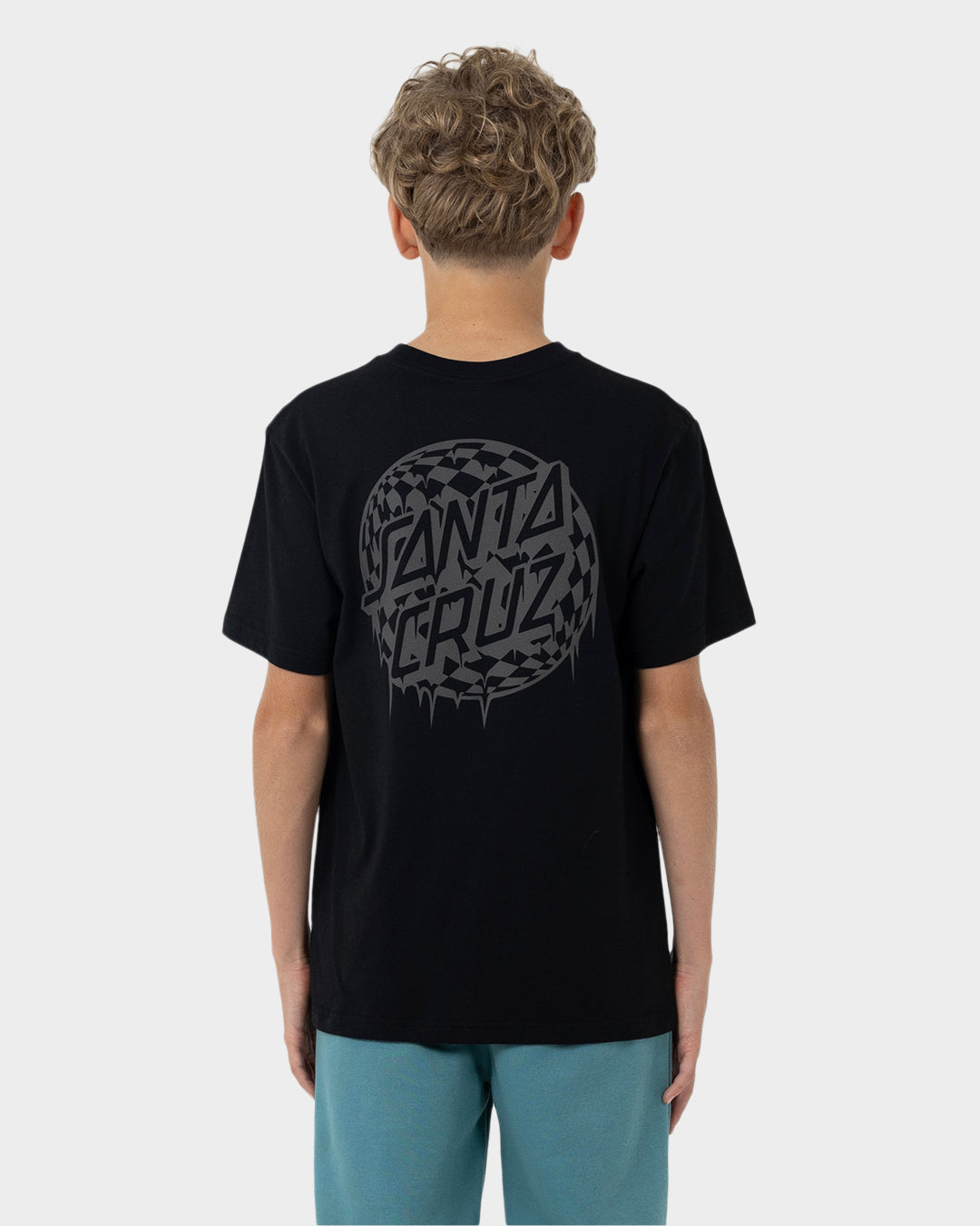Check Waste Dot Boys T-shirt Black