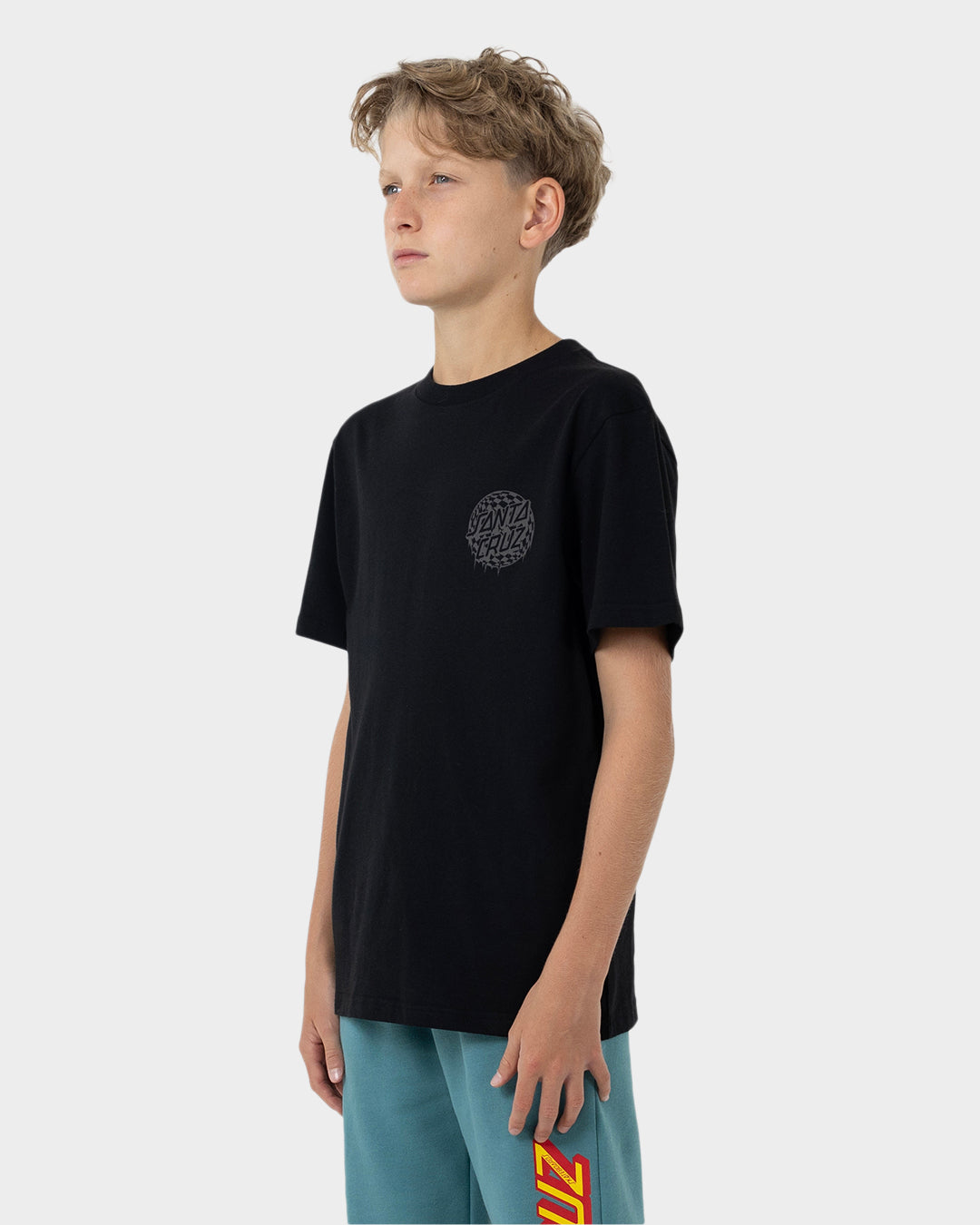 Check Waste Dot Boys T-shirt Black