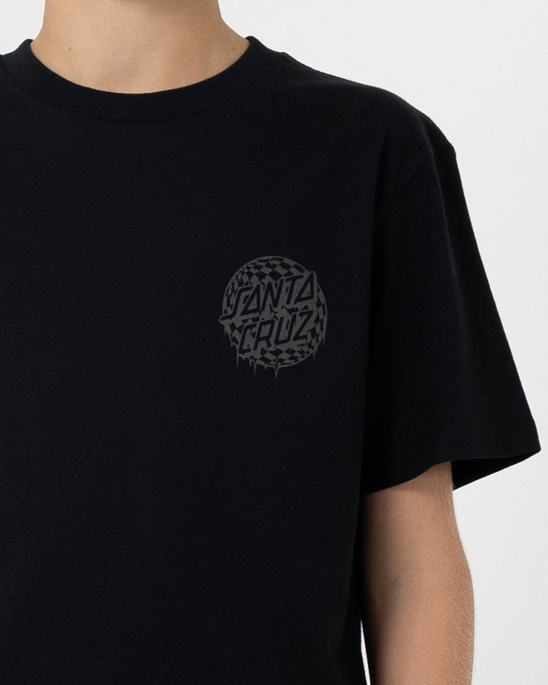 Check Waste Dot Boys T-shirt Black