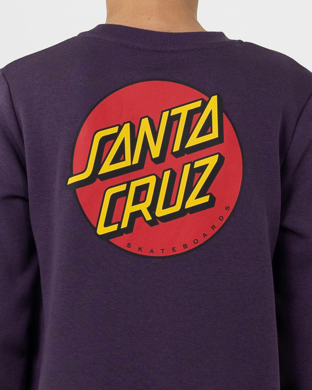Classic Dot Chest Boys Crew Neck Sweater Purple