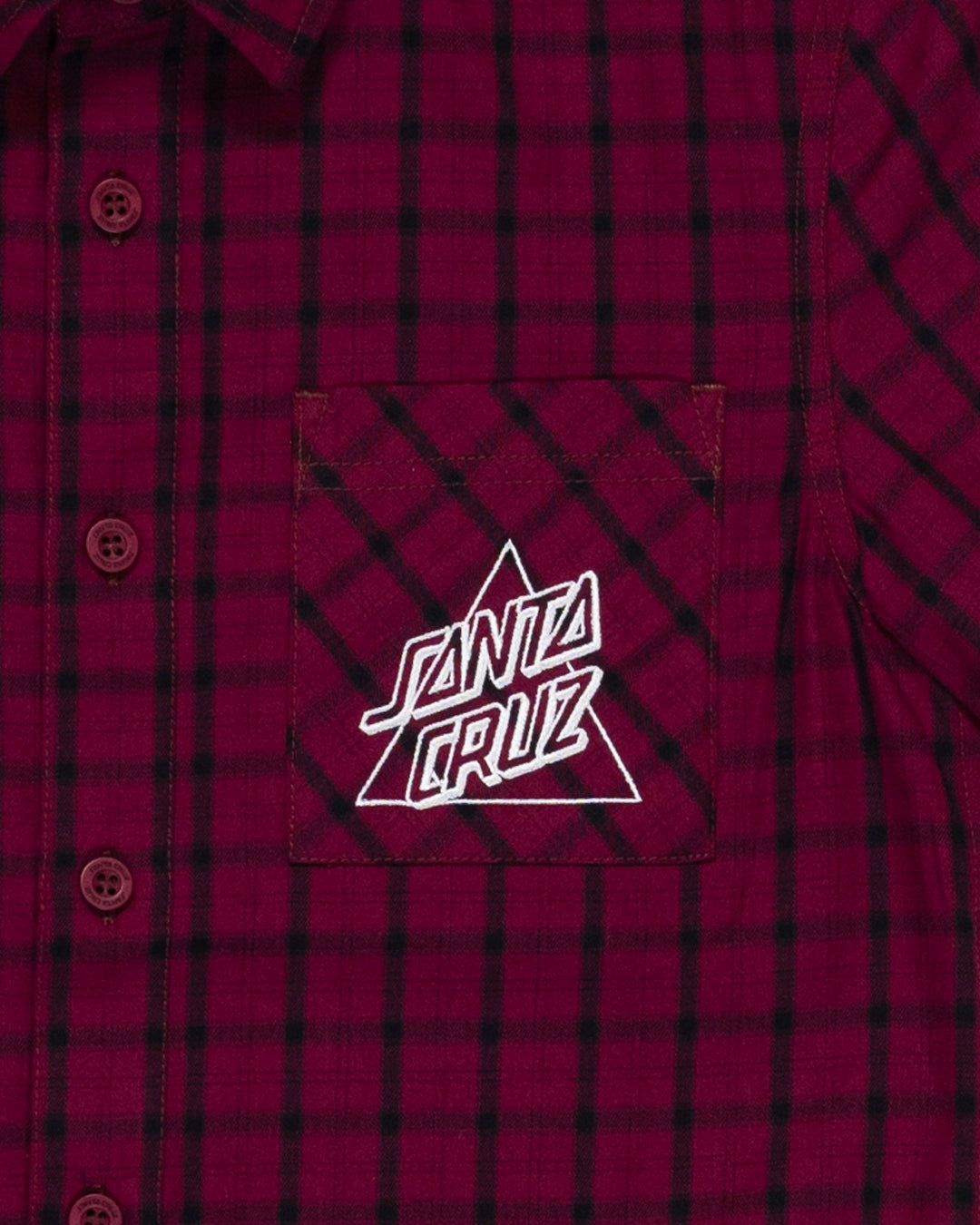 Not A Dot Hollow Boys Button Up Shirt Maroon
