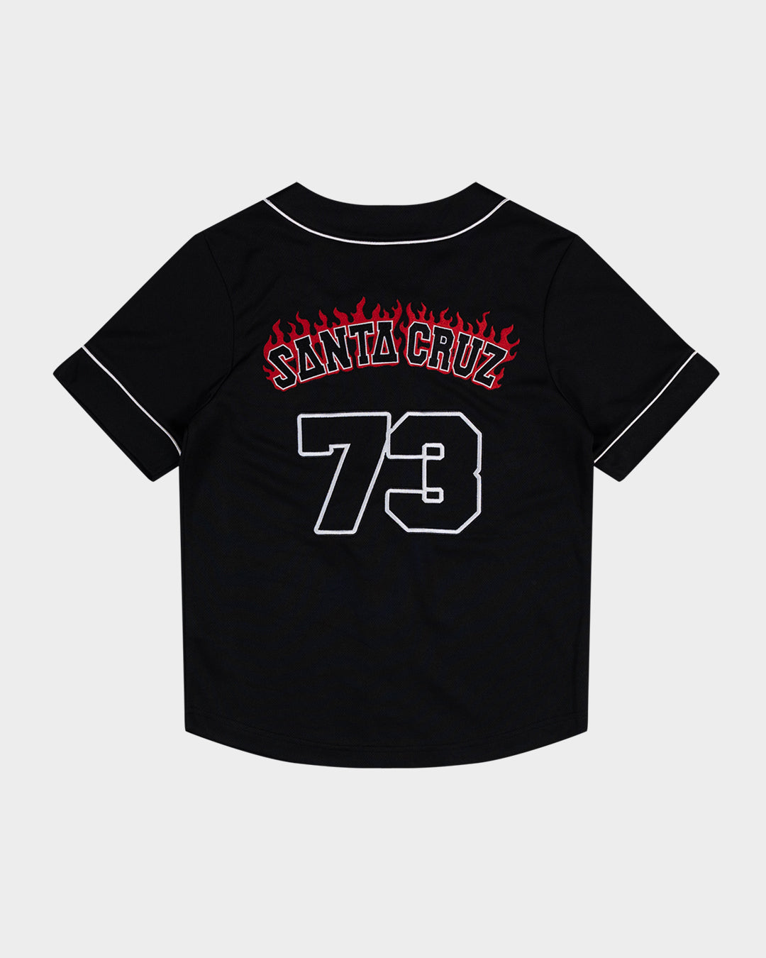 Flamed Collegiate Arch Baseball Jersey Black