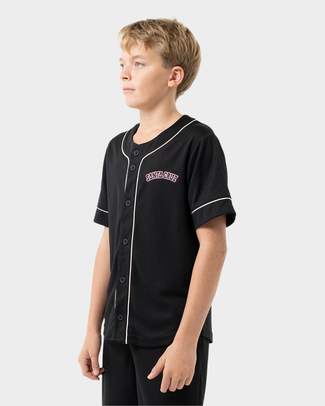 Flamed Collegiate Arch Baseball Jersey Black