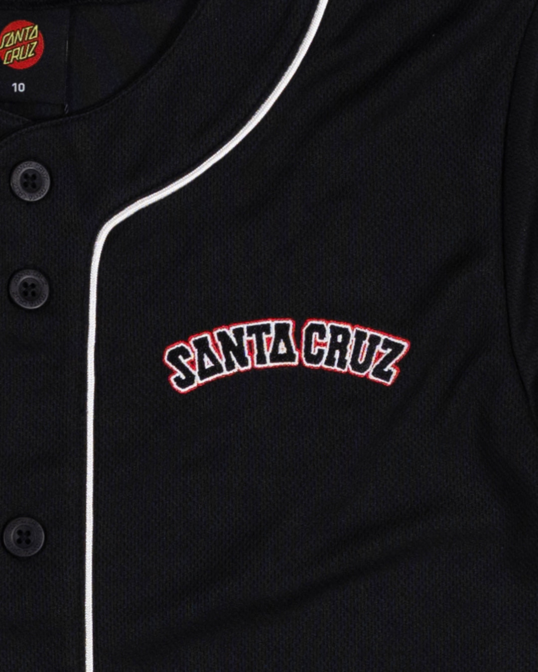 Flamed Collegiate Arch Baseball Jersey Black