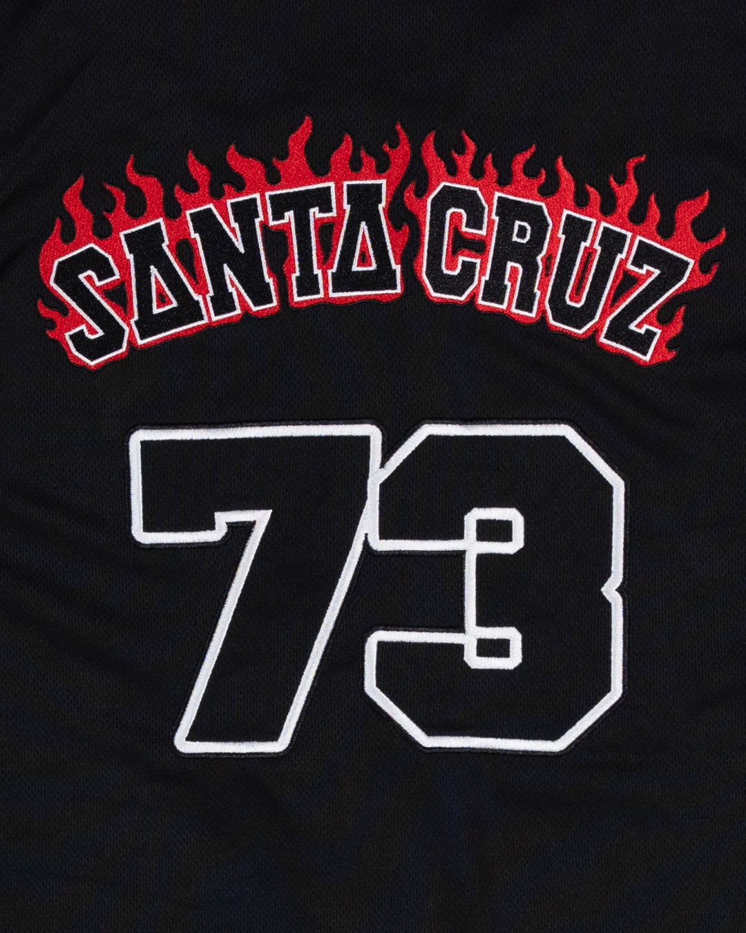 Flamed Collegiate Arch Baseball Jersey Black