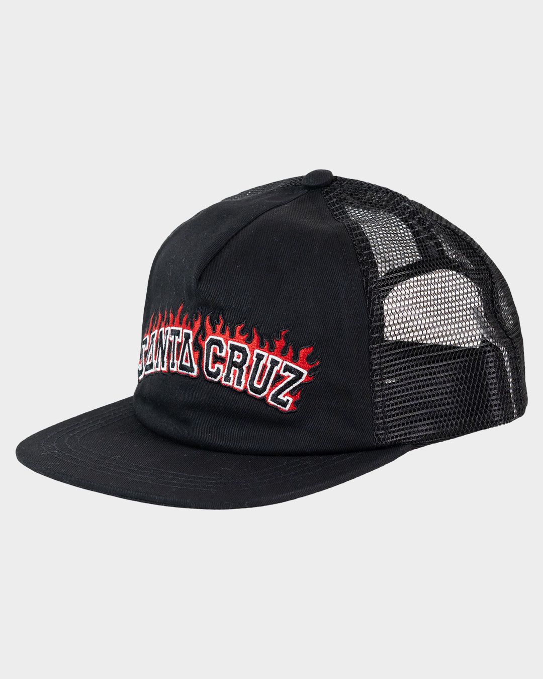 Flamed Collegiate Arch Boys Trucker Hat Black