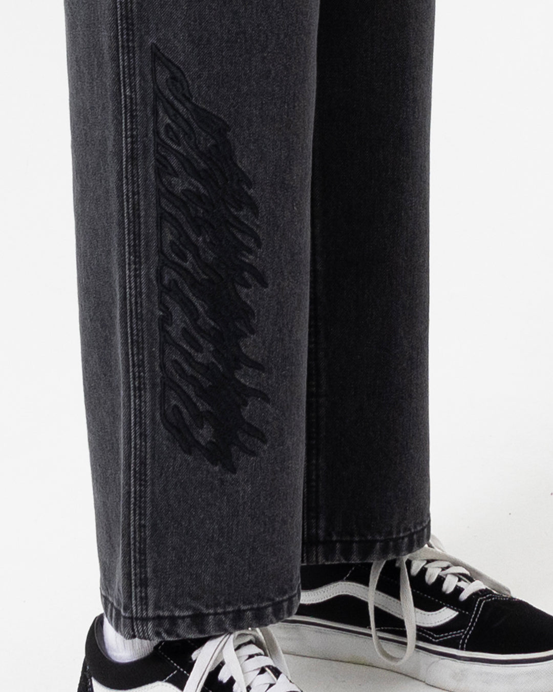 Twin Flamed Dot Boys Jean Washed Black