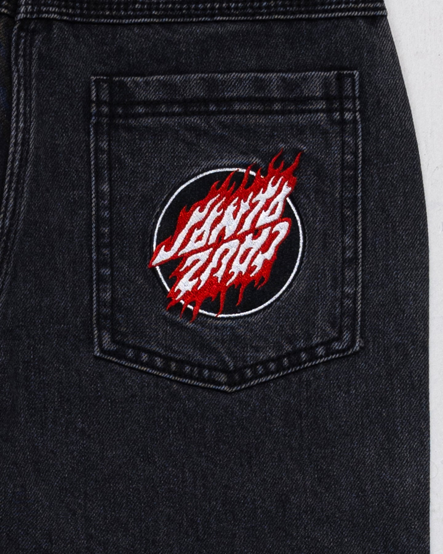 Twin Flamed Dot Boys Jean Washed Black