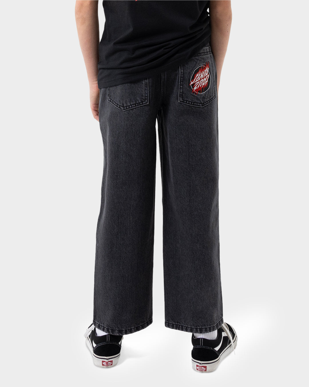 Twin Flamed Dot Boys Jean Washed Black