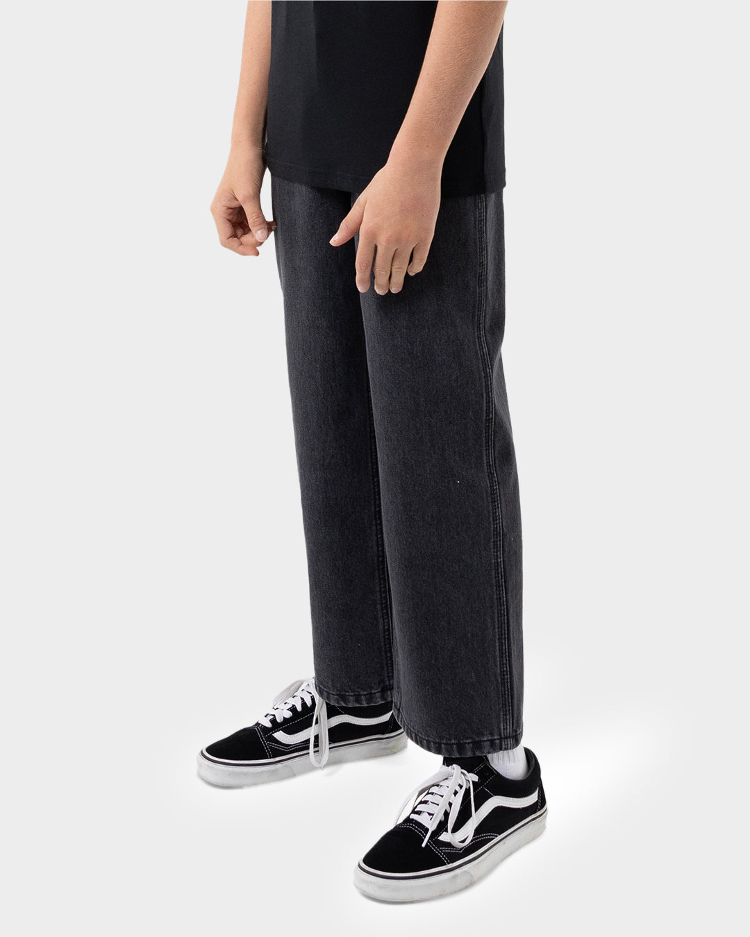 Twin Flamed Dot Boys Jean Washed Black