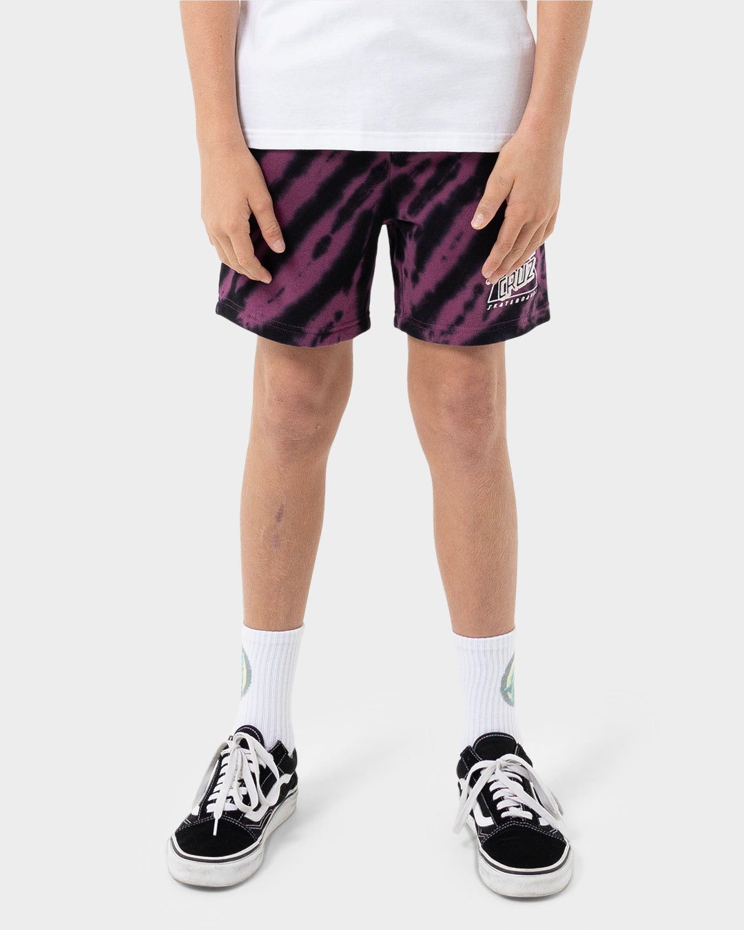 Not A Dot Hollow Boys Track Shorts Maroon Tie Dye