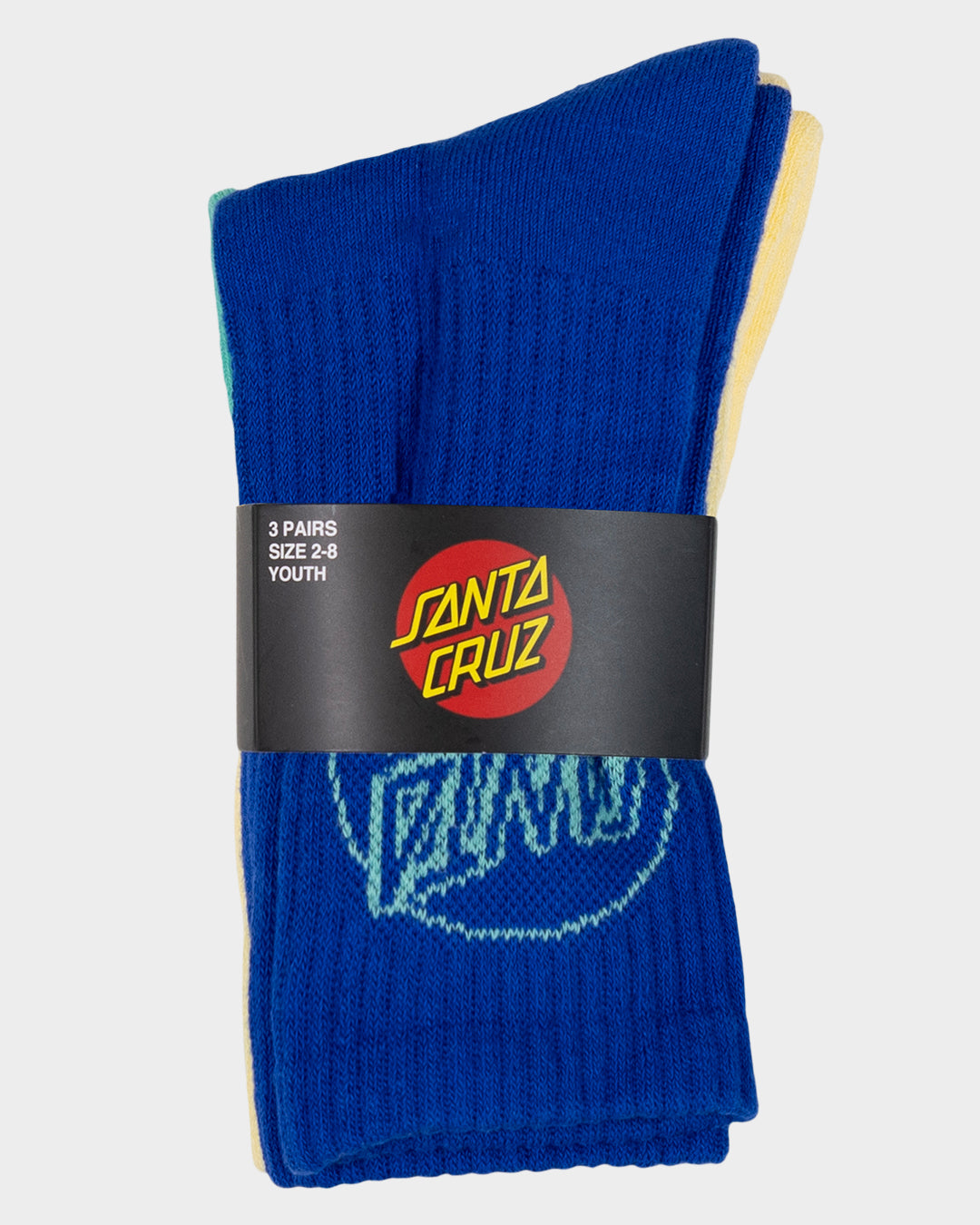 Opus Dot Boys Crew Socks (3 Pack) Cobalt-butter-teal