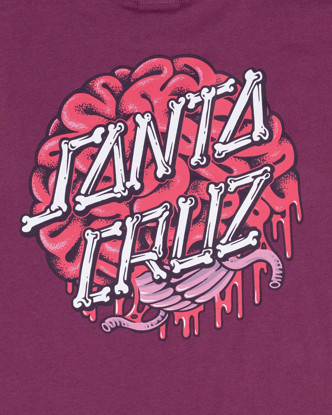 Brain Dot Centre Boys T-shirt Maroon