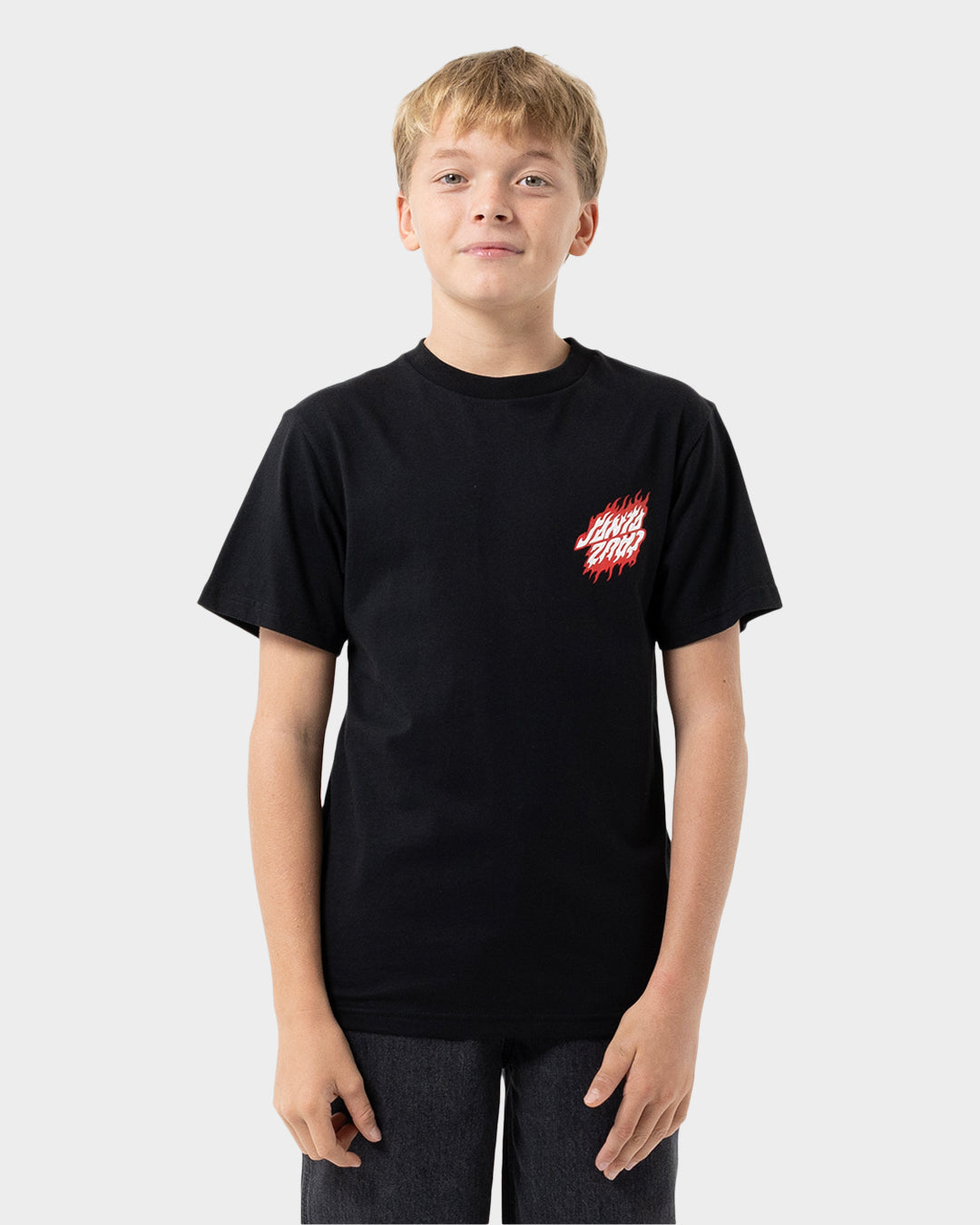 Flamed Dot Boys T-shirt Black