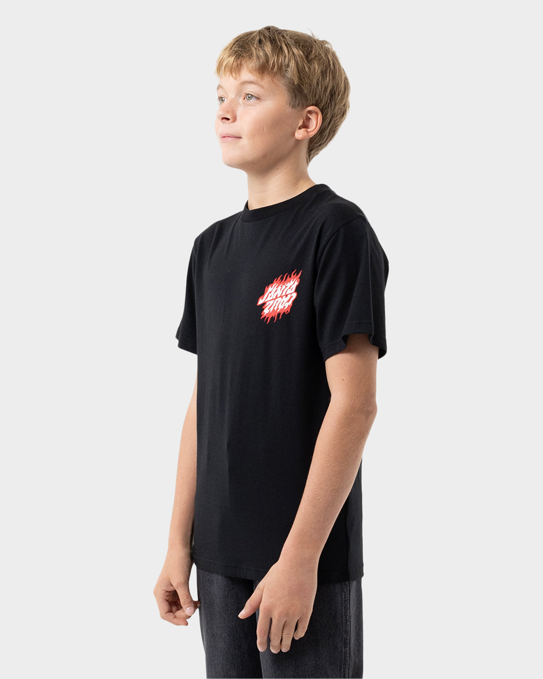 Flamed Dot Boys T-shirt Black