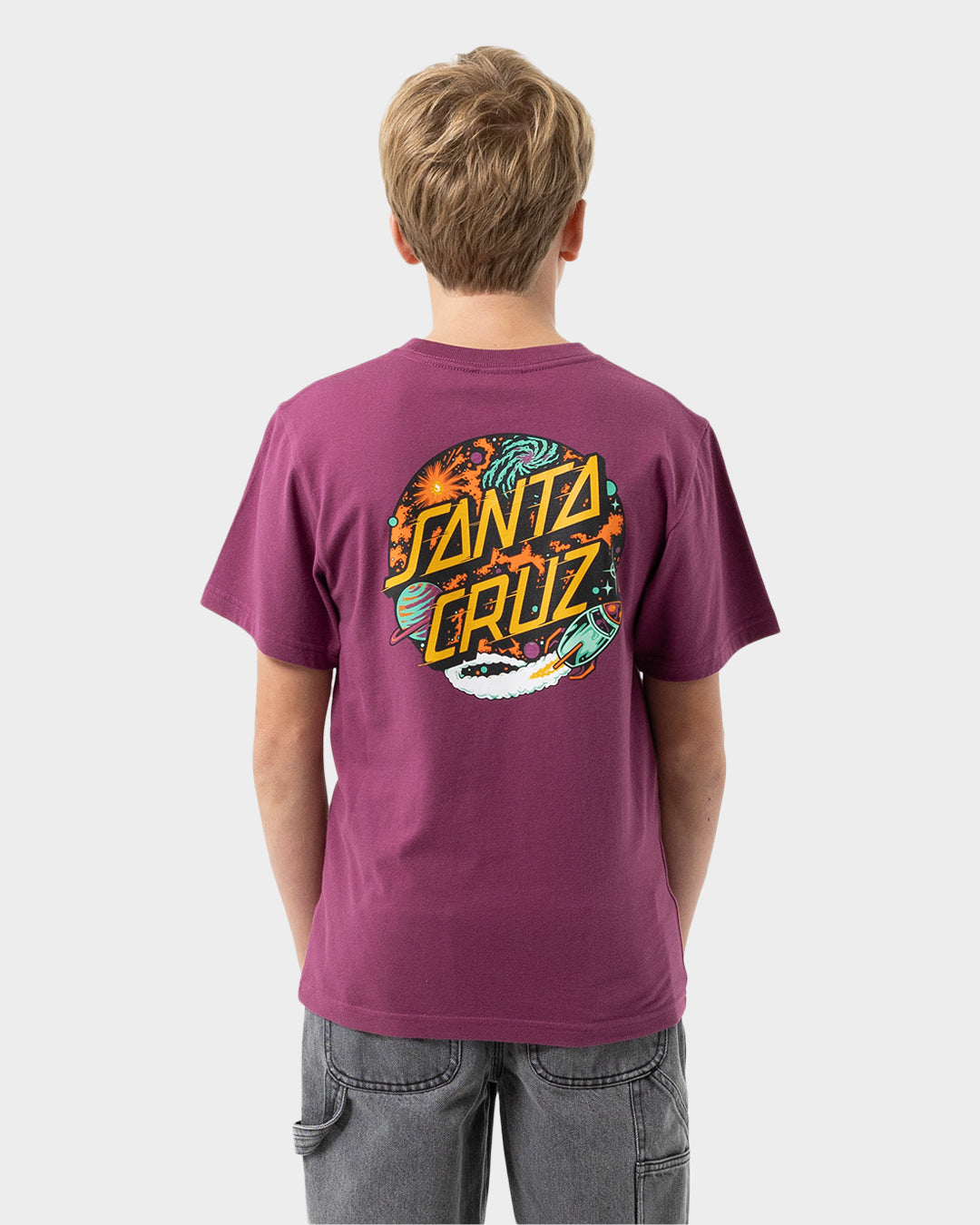 Space Dot Rocket Boys T-shirt Maroon