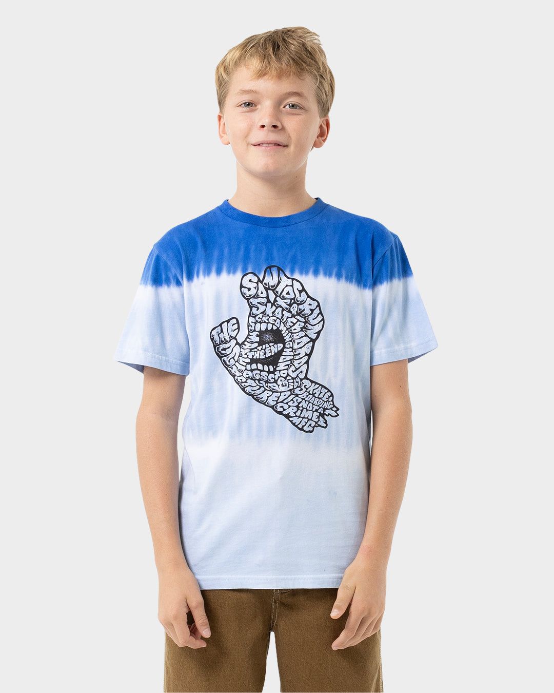 Letter Hand Boys T-shirt Cobalt Tie Dye