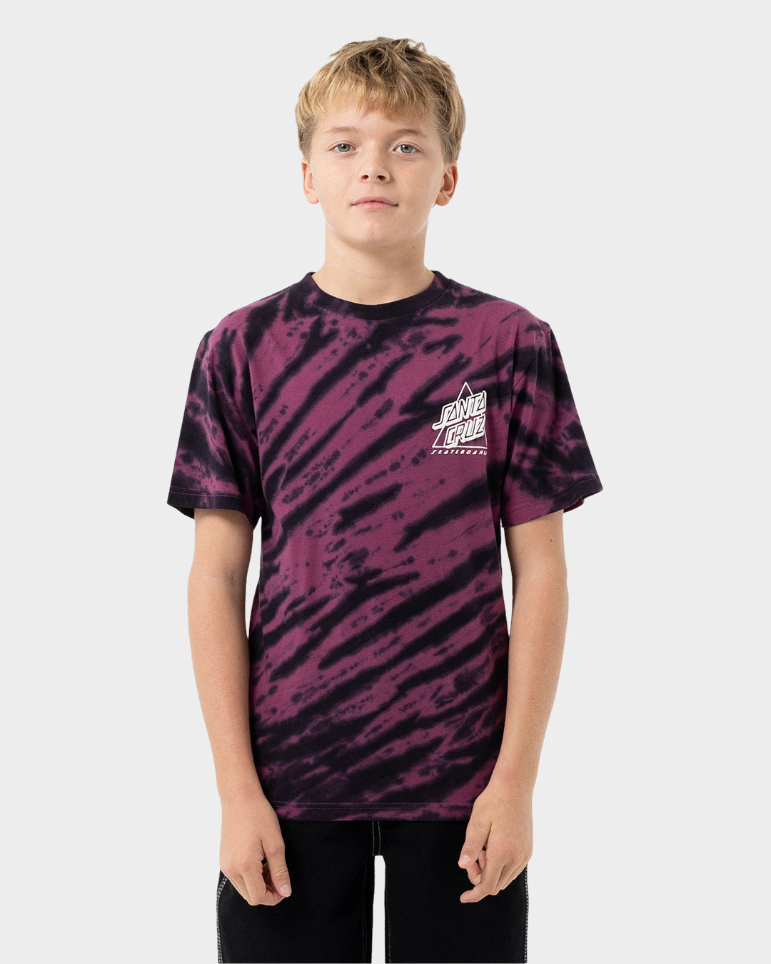 Not A Dot Hollow Boys T-shirt Maroon Tie Dye
